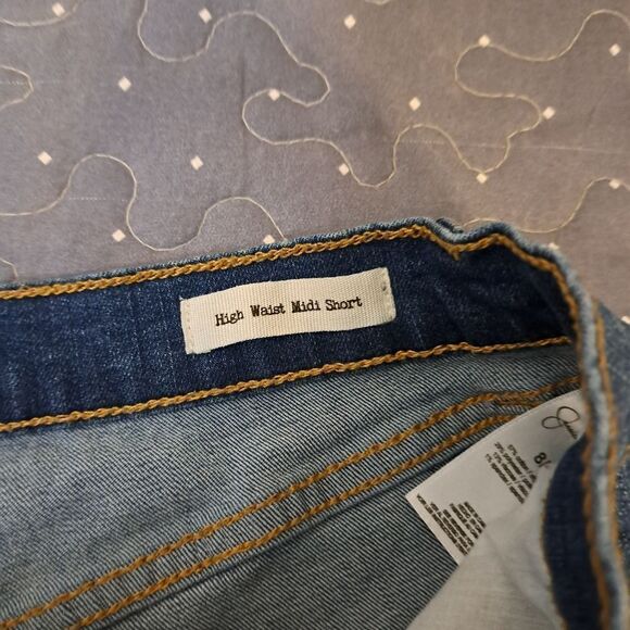 Jessica Simpson high waist midi jean short size 8 - Picture 5 of 5